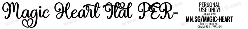 Magic Heart Ital PER字体转换